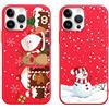 ZhuoFan [2 pezzi Natale Cover per Samsung Galaxy A52 (5G)/A52 4G/A52s 5G 6,5, Custodia Natalizie Protettiva Silicone Modello di Natalizia con Antiurto Christmas Case per Samsung A52s,Pupazzo di neve