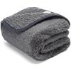 Nobleza - Morbida Coperta in Pile per Cani e Gatti. Confezione, Color Grigio, Misure 100 * 80