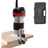 Dekltus Fresa professionale per bordi elettrica, 800 W, fresa per legno, fresa per legno, router con chiave inglese per finitura superficiale, taglio curvo