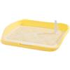 perfk Toilette per Cani Cani Tappetino per lettiera per Animali Domestici Vaschetta per lettiera Portatile Staccabile Rimovibile per Cuccioli Piccoli, Giallo Medio Recinto