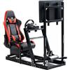 Minneer Cockpit Da Corsa Con Sedile Rosso E Supporto TV Per Logitech G920 G923