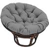 GOZYLA Cuscino per Sedia Papasan, Cuscino da Pavimento Imbottito per Sedia Girevole per Soggiorno, Camera da Letto, Sala Lettura, Salotto (Color : Dark Gray, Size : 50 * 50cm)