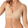 sloggi ZERO Feel Wavy Bralette, Reggiseno, Donna, Marrone (Peanut Butter), XS