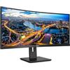 Philips Monitors Philips 345B1C Gaming Monitor Curvo 34 21:9, WQHD 3440 x 1440, 100 Hz, Adaptive Sync, Multiview ( PiP, PbP ), Audio Integrato, 2 HDMI, Display Port, Hub USB, Regolabile Ergonomicamente, Vesa