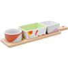 Quid Kaleido - Tavola antipasto, in bambù, in ceramica, 32 x 8 x 4,6 cm, legno