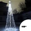 Wisdom Albero luminoso a cono da 480 Led altezza 2 metri Bianco Freddo fisso e intermittente Wisdom