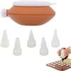 Eruceky Set di Stampi Macarons Stampo in Silicone, Macaron Set Ugello per Crema per Cottura di Dessert per Macaron, Cupcake, Dessert(5 Ugelli)