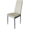 Sedia SEDIA IN PU BEIGE CON GAMBE GRIGIE"