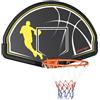 DecHome Canestro Basket Bambini Adulti 110x90x70 cm Nero Giallo