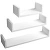 WOLTU Mensole da Muro Mensola a Cubo Scaffale Parete Decorazione per Cameretta Salotto Libreria CD Legno MDF Moderno 3 Pezzi Diametri Diversi Bianco RG9239ws