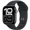 Apple Watch Series 10 Serie 10 GPS 42mm Cassa in Alluminio Color Jet Black-Nero Sport Band - S-M