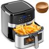 Gidgimo Friggitrice ad Aria Calda 8,5litri 1785W, Air Fryer 8 Programmi di Cottura, Capacità fino a 6-8 Persone, Schermo tattile digitale, Friggitrice con carta forno e Finestra Visibile, Meno Olio - G8 Pro