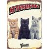 Plenty Gifts Insegna di metallo gatti