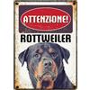 Plenty Gifts Insegna di metallo rottweiler
