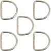 Aerzetix - C68073 - Set di 5 Anelli/Passanti semirotondi a Forma di D 40mm - Cinghia Tracolla Zaino Cintura Artigianato Decorazione Progetto Creativo - Colore Argento - in Metallo