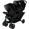 Graco Passeggino Fratellare a Tandem STADIUM DUO BLACK GREY OUTLET IMBALLO ROTTO