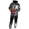 Morbuy Pigiama Jumpsuit a Maniche Lunghe, Unico Unisex Uomini Donna Intero Tuta con Cappuccio Casual Overall Selvaggio Caldo Monopezzo da Notte Onesie Partito Sport Suit（L）