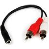 StarTech.com Cavo Adattatore Audio Stereo con presa mini Jack Femmina da 3,5mm a 2 RCA Maschio da 15cm