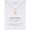 LUUK LIFESTYLE Collana con Ciondolo Gocce di Perle, Oro Rosa, 50cm