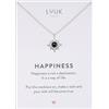 LUUK LIFESTYLE Collana con Ciondolo Stella Polare in Acciaio Inossidabile e carta HAPPINESS, Gioielli Donna, Amicizia, Amore, Regali per Lei, Madre, Natale, Portafortuna, Argento (50cm c.)