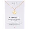LUUK LIFESTYLE Collana con ciondolo a forma di moneta Yin Yang, lunghezza regolabile, 50 cm, portafortuna cinese, acciaio inossidabile, oro