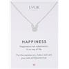LUUK LIFESTYLE Collana Acciaio Inox con Ciondolo Coniglietto, Argento, 50cm