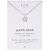 LUUK LIFESTYLE Collana Acciaio Inox con Ciondolo Fiore, Argento, 50cm