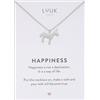 LUUK LIFESTYLE Collana Acciaio Inox con Ciondolo Asino, Argento, 50cm