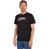 Tommy Jeans Tjm Reg Corp Logo Tee Dm0dm15379, Magliette a maniche corte Uomo, Rosso (Deep Crimson), XS