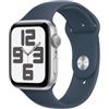 Apple Watch SE GPS Cassa 44mm in Alluminio Argento con Cinturino Sport Blu Tempesta - M/L