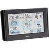TFA Dostmann stazione meteo Weather Pro, 35.1161.01, con pluviometro, anemometro e sensore esterno, previsioni del tempo, radiocontrollata, temperatura e umidità, pressione atmosferica, nero