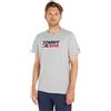 Tommy Jeans Tjm Reg Corp Logo Tee Dm0dm15379, Magliette a maniche corte Uomo, Grigio (Lt Grey Htr), S