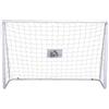 HOMCOM Porta da Calcio per Adulti e Bambini, Rete con Bersaglio e Pali in Tessuto Oxford, 186x62x123cm, Bianco