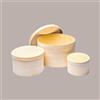 LUCGEL Set 3 Cofanetti Tondi di Legno Naturale Ideale per Confezioni Regalo