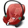 CYBEX Gold Seggiolino Auto Aton S2 i-Size, Dalla Nascita a circa 24 Mesi, Max. 13 kg, Con Riduttore per Neonato, Compatibile con SensorSafe, Hibiscus Red