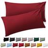 Blumtal Federe Cuscini Divano 40x80 cm - Set di Copricuscini per Divani in Microfibra a 2 Pezzi con Chiusura a Busta, certificati Oeko-Tex, extra morbidi e lavabili - Rosso Aurora