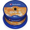 Verbatim 50 DVD-R Matt Silver 4,7GB cake AZO 16X cakebox 43548