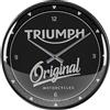 Nostalgic-Art Orologio da muro retrò, Ø 31 cm, Triumph - Original - Idee regalo per motociclisti, decorazione per la cucina grande, design vintage
