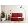 EVERGREENWEB MATERASSI & BEDS EVERGREENWEB - Divano Letto Futon - Divano Letto Tatami allungabile - Poltrona Letto - Divano 2 posti da Pavimento con Schienale Regolabile + 2 Comodi Cuscini - Materasso Piazza e Mezza Rosso | HOSHI