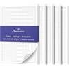 Fantastino® Block Notes A5 a Quadretti - 5 Pezzi. 250 Fogli (50 per Blocco) Carta Premium 90 g/m². Fogli per Appunti, con Bordo e Blocco a Strappo per Ufficio, Casa, Scuola, Università.