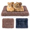 MICOOYO 2 tappetini per piccoli animali domestici, soffice cuccia in pile per conigli, porcellini d'India, scoiattoli e criceti (grigio, marrone, 32 x 25 cm)