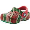 Crocs Unisex Bambino Baya Holiday Plaid Clog T Sabot, Kelly Green, 27/28 EU
