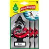 Arbre Magique, Profumatore Auto, Fragranza Sport, Profumazione Intensa e Strutturata, Durata fino a 7 Settimane, Made in Italy, Formato Multipack da 3 Pezzi