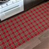 Home Tresor - Passatoia Tartan Scozzese Natalizia, Tappeto Cucina di Natale Antiscivolo Lavabile, Runner da Pavimento Tirolese Fantasia Quadri Rosso Cm.. (50x300)