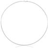 Catena - Cozmos Collana girocollo in argento Sterling 925 massiccio con chiusura ad anello, spessore di 1 mm., Argento, colore: Silver, cod. 16inch/41cm_1mm_Omega_Chain_C016