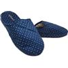 de fonseca DeFonseca Ciabatte Uomo alla Milanese, Pantofole Invernali Chiuse da Casa, Pantofola in Stoffa di Prima Qualità, Ciabatta Antigraffio, Lavabile e per Ospiti (Blu Pattern, 41)