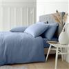 Catherine Lansfield Set copripiumino king size con federe, in cotone spazzolato, blu