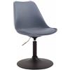 CLP Sedia Pranzo Regolabile Maverick In Polipropilene I Sedia Design Rosa Scandinavo Base Tonda In Metallo, Colore:grigio, Colore del telaio:nero