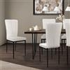 ML DESIGN modern living ML-Design Set di 4 Sedie per Sala da Pranzo con Rivestimento in Velluto Bianco Sedie da Cucina con Schienale Imbottita con Gambe in Metallo Sedia Ergonomica per Tavolo da Pranzo Sedia da Soggiorno