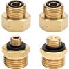 HENGBIRD Adattatore bombola gas Set di 4 pezzi di kit europeo adattatori bombole gas adattatori per bombole del gas Realizzato in ottone per collegare i regolatori di pressione alle bombole di gas straniere